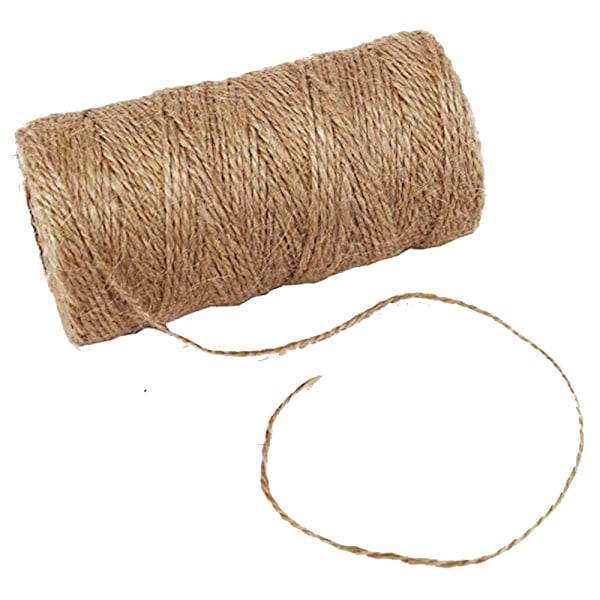 200m Naturlig Jute Garn 1mm Hantverks Garn Dekorativ Garn Perfekt för DIY Konst och Hantverk Trädgårdsarbete Handvävd Fin Hampa Rep