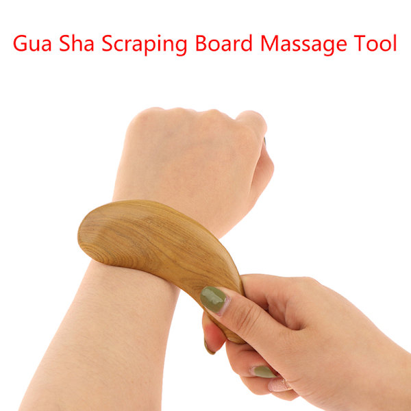Gua Sha Træskraber Massageværktøj Dræning Meridian Helbredelse