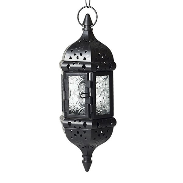 Marokkansk stil lysestaker vintage dekorative lanterne stearinlys for jul, uteplass, hage, balkong, fest, hengende