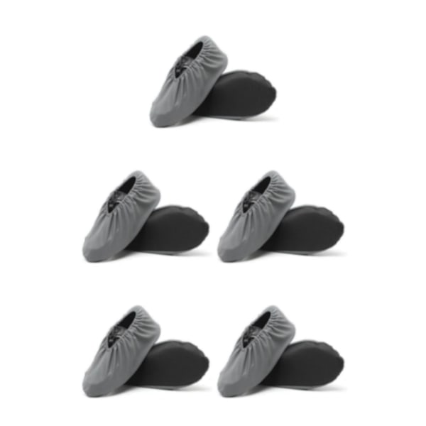 1/2/3/5 mustaa kenkäsuojaa - Uudelleenkäytettäviä ja liukumattomia Helppo pestä hopeanharmaa S-koko 22-32 silver gray S sizes 22-32 5PCS