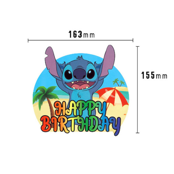 26 stk Stitch kagepynt, fødselsdagskagepynt, cupcake indsatser D