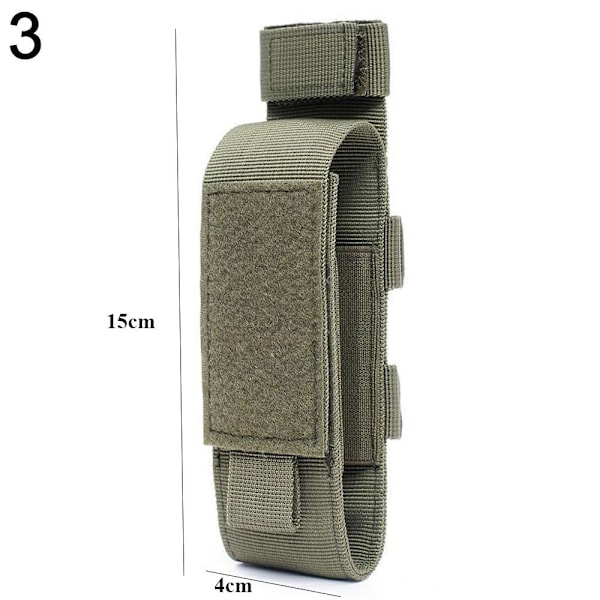 Taktisk Molle Lommelygte Holder Nylon 3 3 3 3