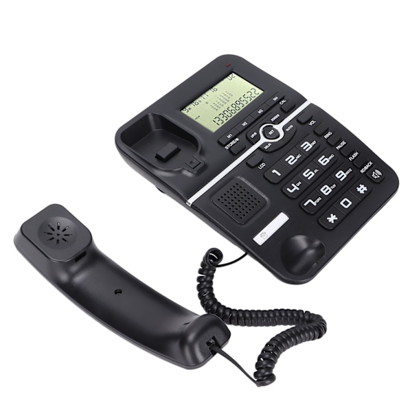 KXT2028CID fastnettelefon med ledning - 4 grupper af hurtigopkaldsfunktioner - fastnettelefon med ledning til kontorhotel (sort)