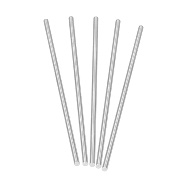 5 Bar Rustfrit Stål Rund Lige Aksel Stang 6mm Robot Legetøj Tilbehørssæt DIY4100-0006-0300