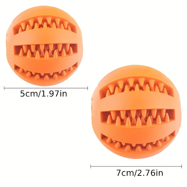1PC Hundboll Leksaker För Små Hundar Interaktiv Elasticitet Valp Tugga Leksak Tand Rengöring Gummi Blue 2.76inch