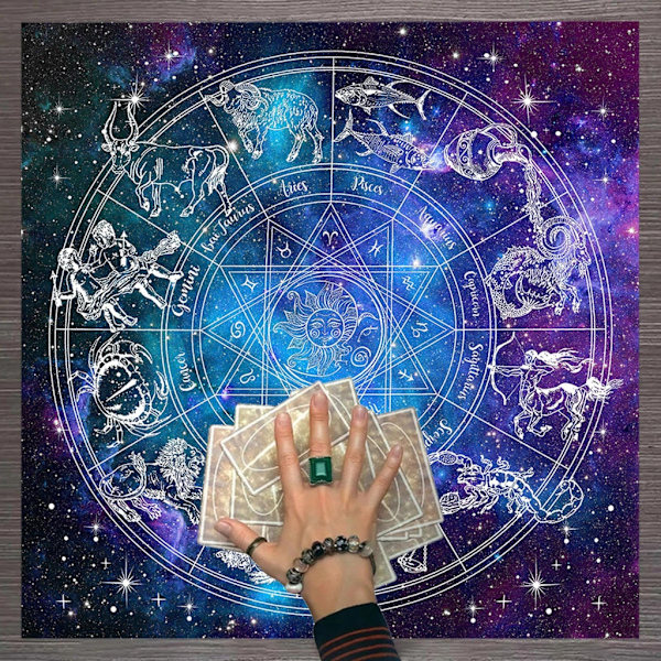 23x23 Tum Flanell Tarotduk Runspådom Altare Tarot Patch Skydd för Magiker Daglig Brädspel Kortunderlägg 0.1 75*75cm