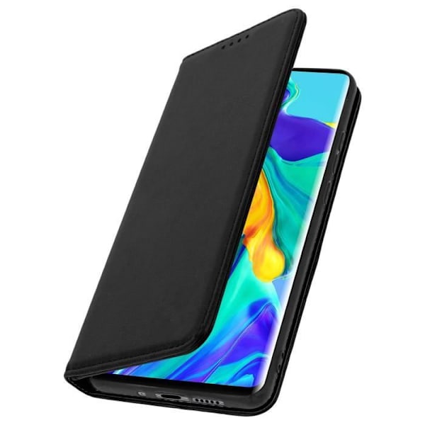 Huawei P30 Pro Fodral Plånbok Stativ Silikon Svart Svart