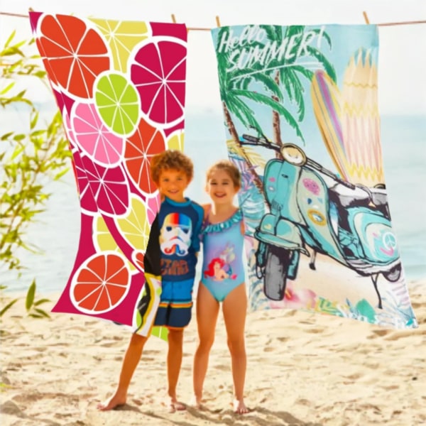 Mikrofiberlätt tunn strandhandduk Strandfilt Snabbtorkande handduk: Kompakt, sandfri, absorberande, sandtät 28