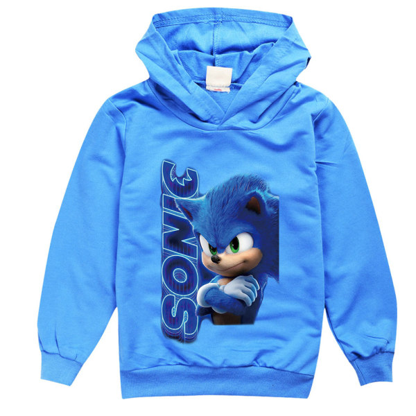 Barn Sonic Hoodies Jacka Barn Sweatshirt Jumper T-Shirt Vinter 160 cm