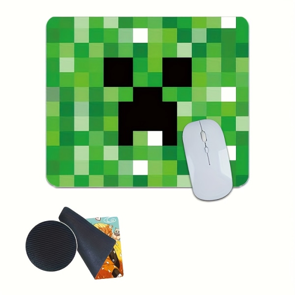 Söt Pixel Monster Musmatta Gradient Green Mouse Pad