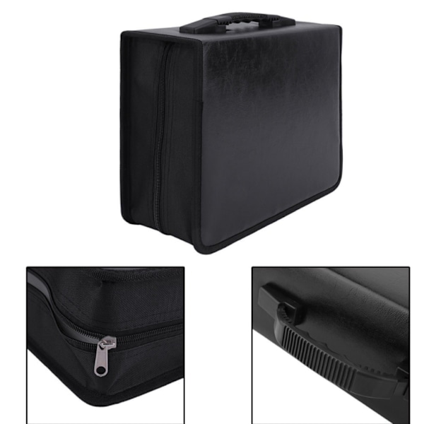 400 stycken högkvalitativt PU-simulerat läder CD-fodral, DVD-förvaringsfodral,