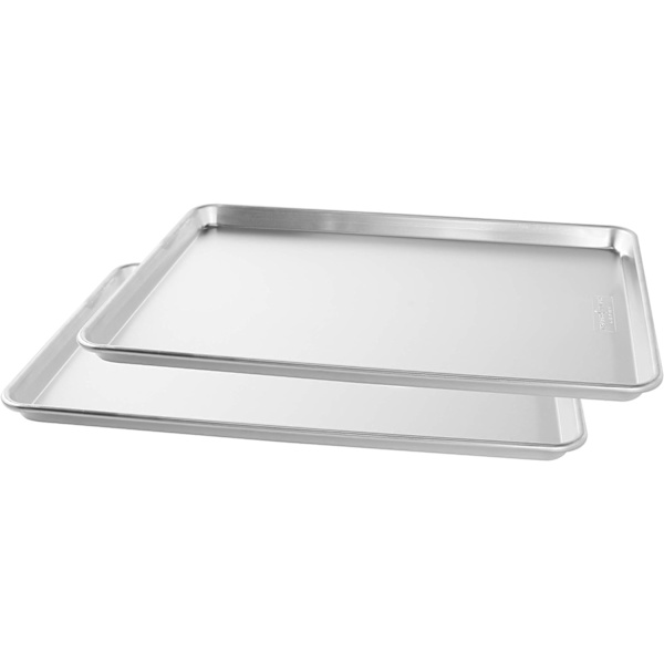 Nordic Ware Naturals Stor Bageplade, 2 Pak, Sølv