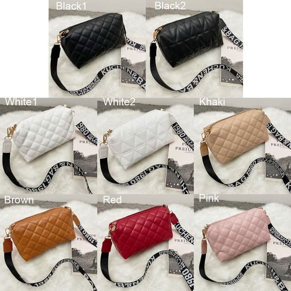 2022 Liten Messenger Bag Trend Lingge Broderi - spottsalg White2