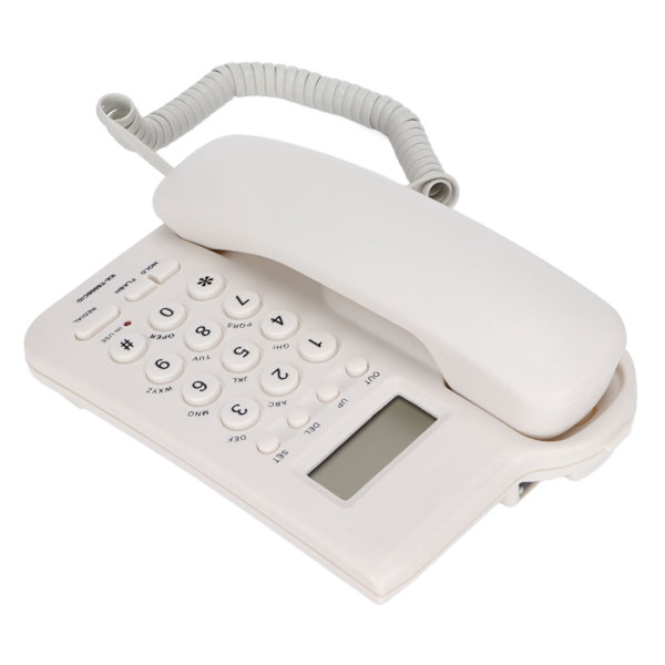 KXT5006CID Telefon Kontor Hjem Hotell Telefon Oppringer Liten Utvidelse Støtte Anrops-ID Semi Håndfri(Blanc)