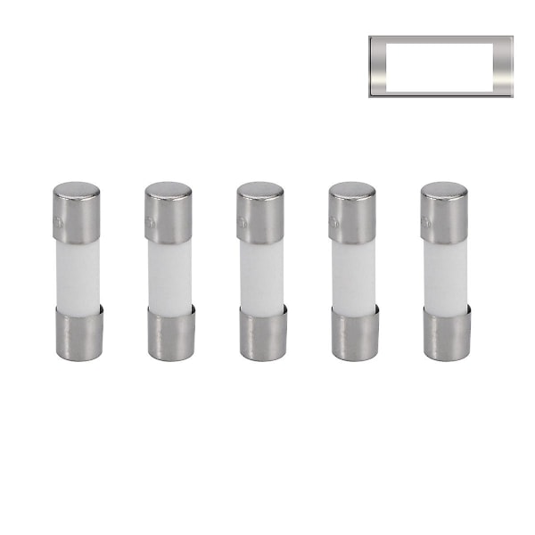 5 stk. 5x20mm 6.3a Langsom Keramisk Sikring T6.3a 250v