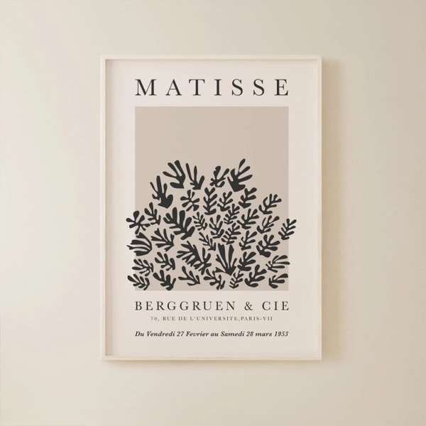 Set med 2 (20×30 cm) inramade tryck, Henri Matisse Nordic Abstrakt