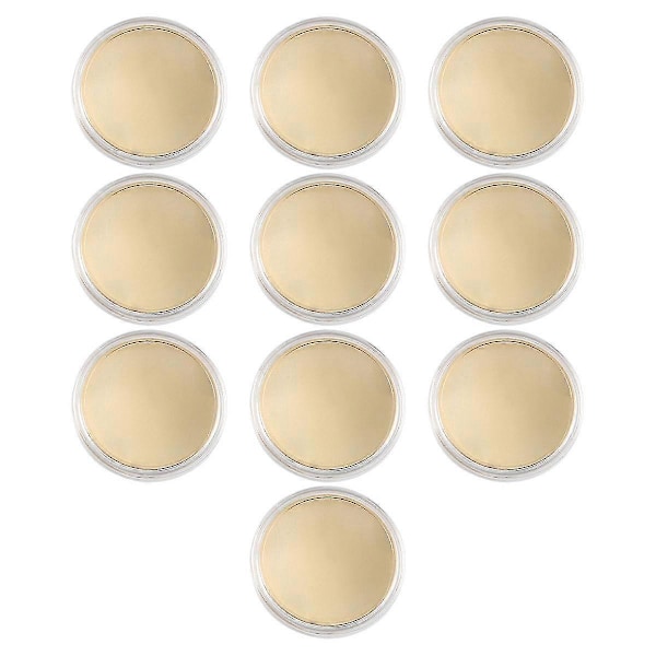 10 stk Blanke Mynter for Gravering, 40 mm i Diameter med Akrylbeskyttelsesboks (messing)