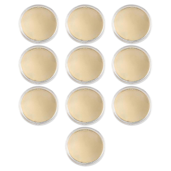 10 stk Glatte Mønter til Gravering, 40 mm i Diameter med Akrylbeskyttelsesboks (messing)