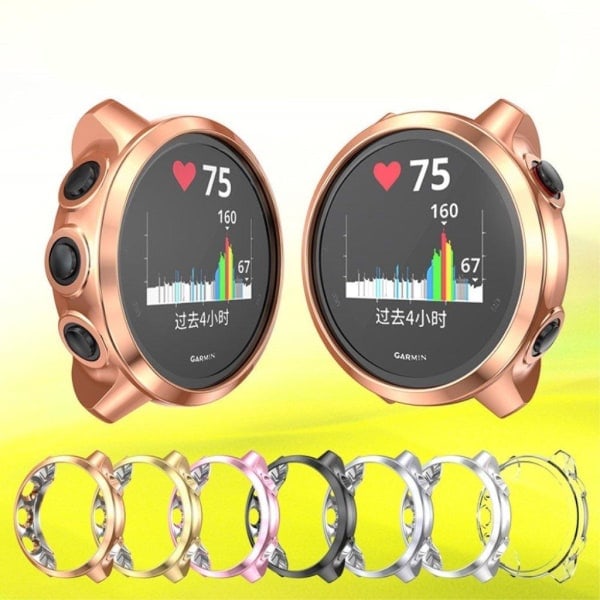 Garmin Forerunner 245 Elektropletteret Etui - Sort Sort