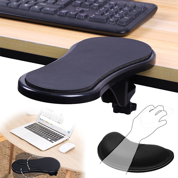 Computer armrest for desk extender, ergonomic armrest