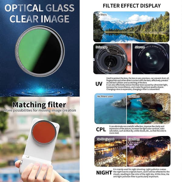 Til Xiaomi 15 Ultra JSR Telefon Linsefilter(h}) Not Specified ND2-400 Adjustable
