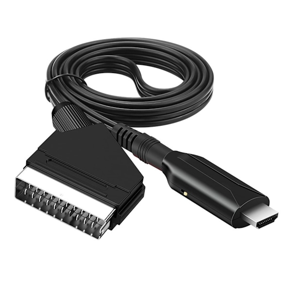 SCART til HDMI-kabel - SCART til HDMI-adapter - Alt-i-én SCART til HDMI-lyd- og videokonverter 1080p/720p