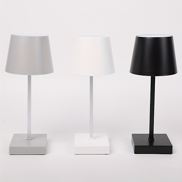 1 stk. Ambient bordlampe, trådløs genopladelig bordlampe, retro natlampe, dæmpbar bordlampe Black 1pc