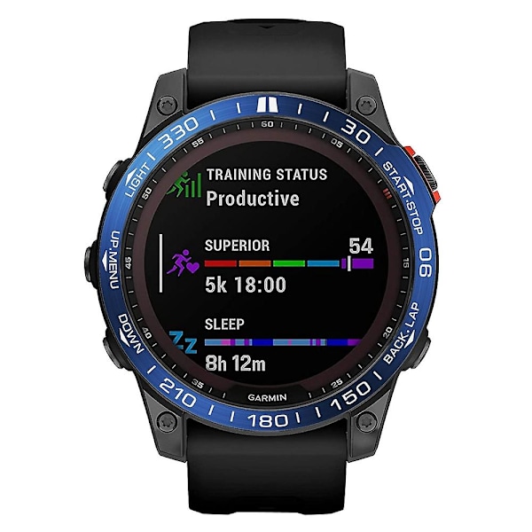 Til Garmin Fenix 7X Metal Urkant Anti-Ridse Beskyttelsesring Blå Blue Garmin Fenix 7X