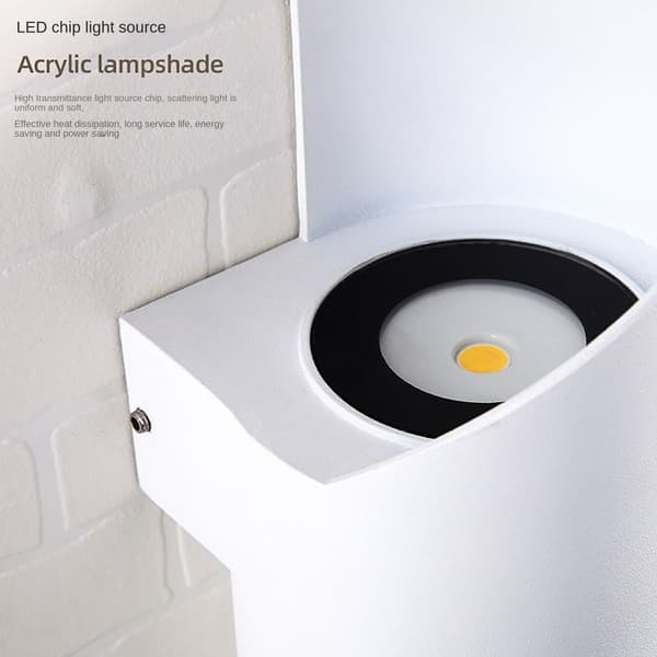 {hw} Spiraldesign LED Vägglampa Modern Nordisk Sconcelampa VIT white cold white light-cold white light