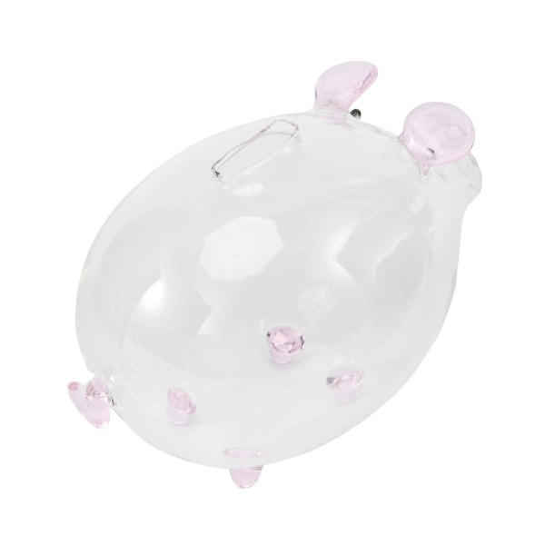 Pig Piggy Bank Money Boxes Coin Savings Box Cute Transparent Glass Souvenir Birthday Gift for Kids Child Pink