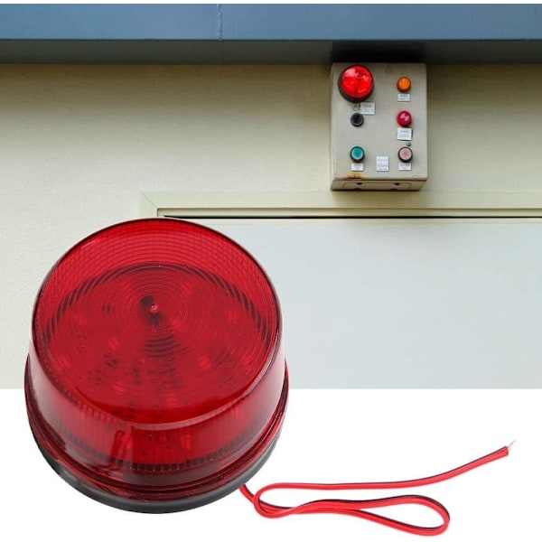 2-tråds LED-blinklys, sikkerhetsalarmstrobe, parkeringslys, advarselslys for byggeplasser, DC12V-indikatorlys
