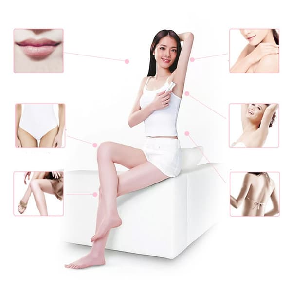Elektrisk epilator for kvinner - perfekt for armhuler og intimområdet pink