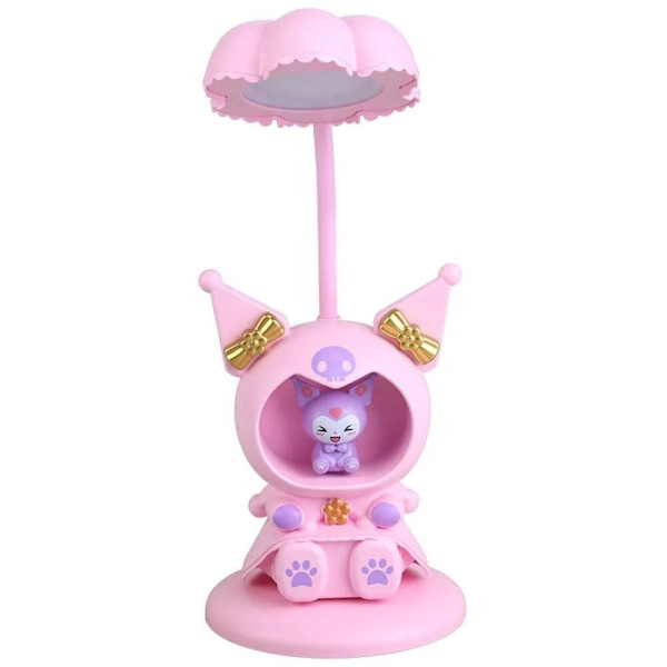 Kawaii Kuromi My Melody sammenleggbar øyevernsbordlampe Pink