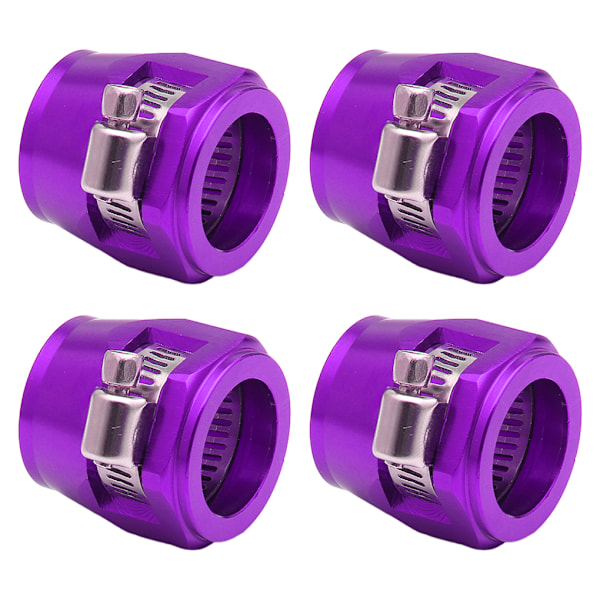 1/2/3/5 4-delad aluminium slangklämma - enkel att installera lila AN10.4pcs purple AN10.4pcs 1 Pc