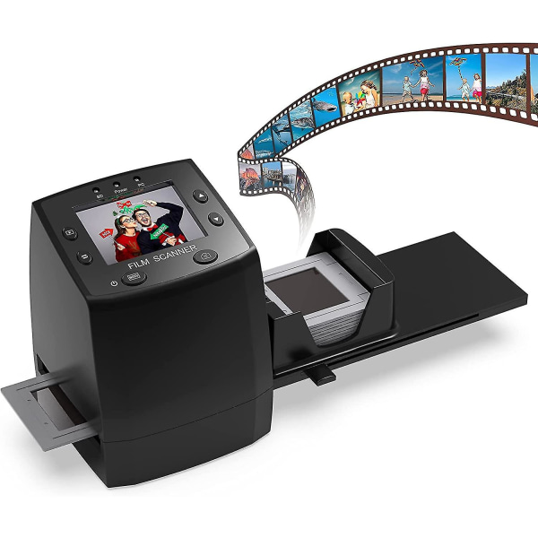 135 film negative scanner high resolution slide viewer, convert 35mm film and image to digital Jpeg save to SD card, with slide mounts Feeder No Com