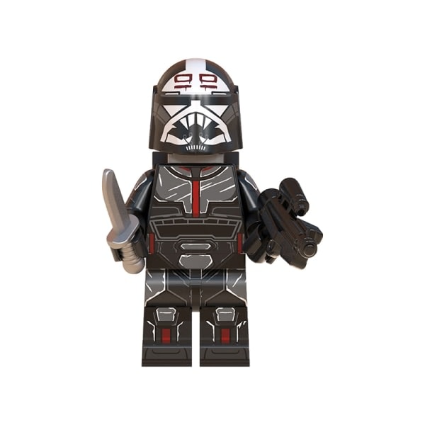 Star Wars Byggeklodser Minifigur Clone Mini Legetøjsfigur Sort