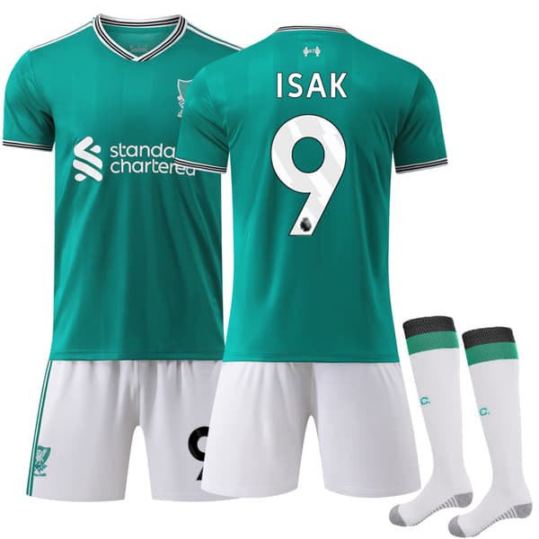 Liverpool Tredje Kit 2025-26 Hemmakit med Isak 9 tryck M{bt} M Third