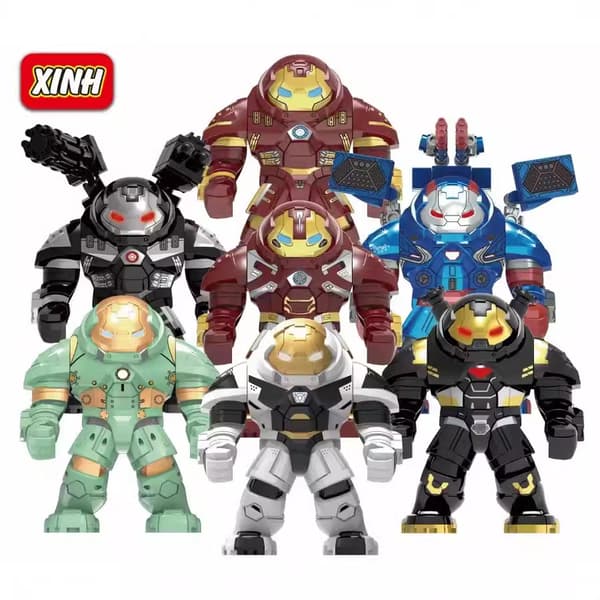 Superhelte Mecha Byggeklodser Figur Sæt 7 Stilarter