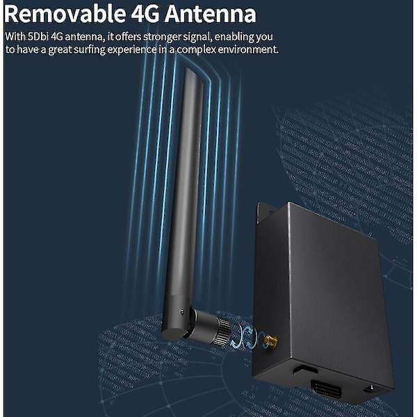 Vattentät utomhus 4G-router med SIM-kortplats 5Dbi antennväggrouter för IPC Max 15 enheter Hög säkerhet EU-version EU-version Svart