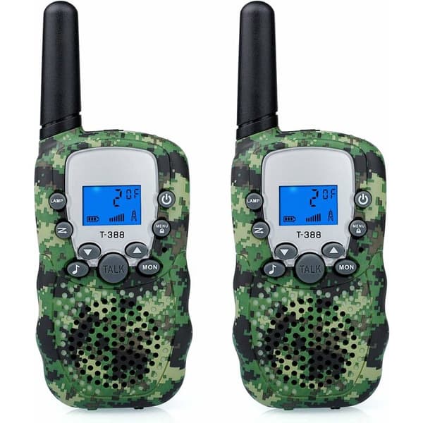 Camouflage Walkie Talkie - Lang rækkevidde 3 km, 2 stk