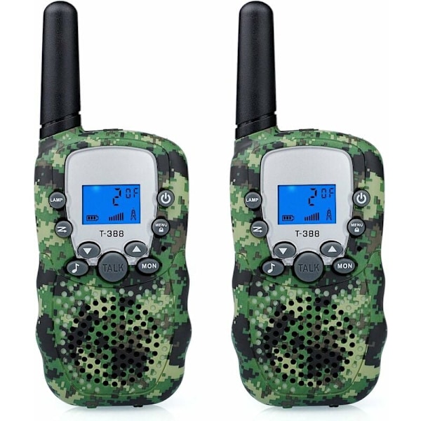 Kamuflasje Walkie Talkie - Lang rekkevidde 3 km, 2 stk