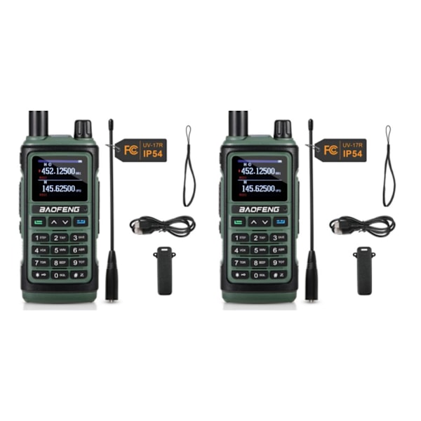 1/2/3 UHF/VHF langaton taajuuskopiointi kädessä pidettävä radiopuhelin Vihreä Green 2 Set