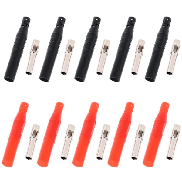 10x 4mm isolerade honkontakter för banankontakter
