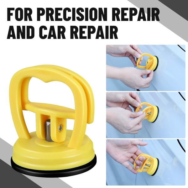 2 st Car Dent Reparationsverktyg Dent Sugkopp Bil Dent Lyft Car Dent Remover, Glas, (Svart, Gul)