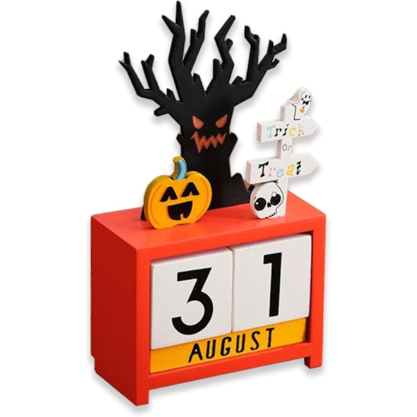 Halloween Dekoration Trä Ankomstkalender, Halloween Kalender Dekorationer, Kontors Evighetskalender, Full av Festival Charm (Spöktree) Ghost Tree