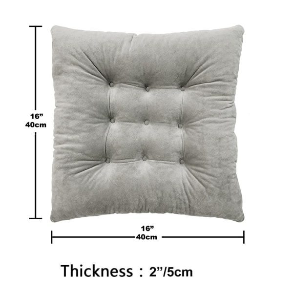 Pakke med 4 stolpute Stolpute med bånd for spisestuestoler, kontorstoler, trekk 100 % polyester, maskinvaskbar, lysegrå