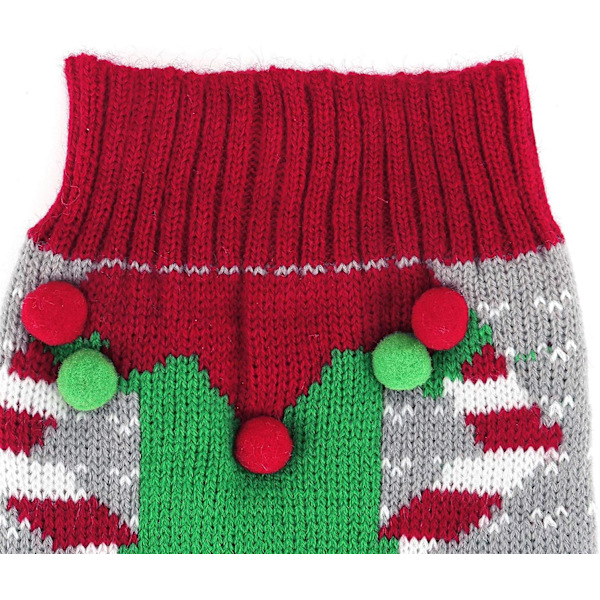 Lemmikkien fleece-paita koiralle, helppo pukea ja riisua, joulupukki-vaatteet (L) l