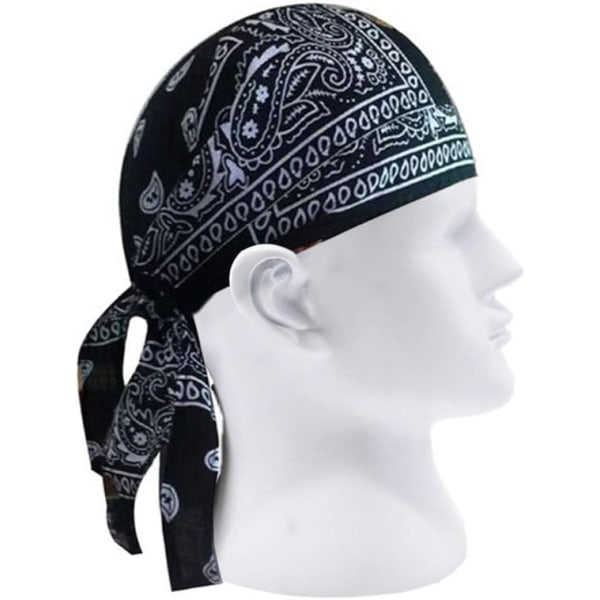 Unisex Bomull Paisley Bandana Huvudduk Huvudduk Justerbar Durag Hat Cap