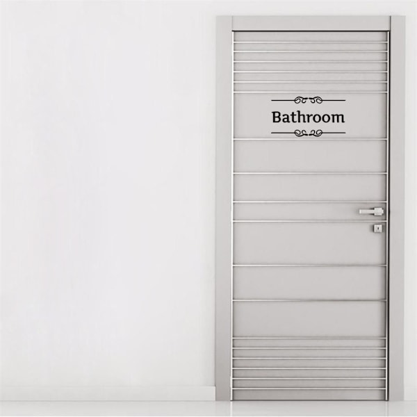 Vinyyli seinätarra DIY irrotettava WC ja kylpyhuoneen seinätarra WC-kyltti ovi A