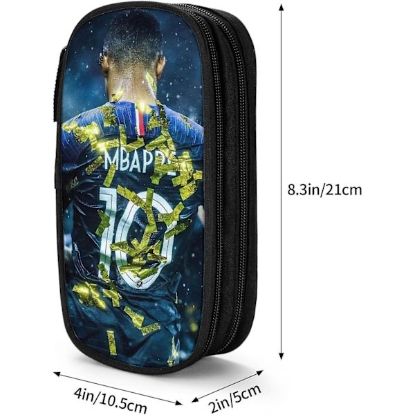 #7 Mbappe #10 Stor kapacitet pennetui til kontor, universitet, stor opbevaringspose, taske, holder, æske, makeuptaske BD-0033-WELLNGS style2
